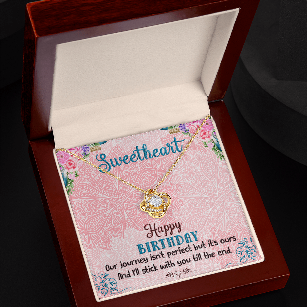 Sweetheart Happy Birthday - Love Knot Necklace