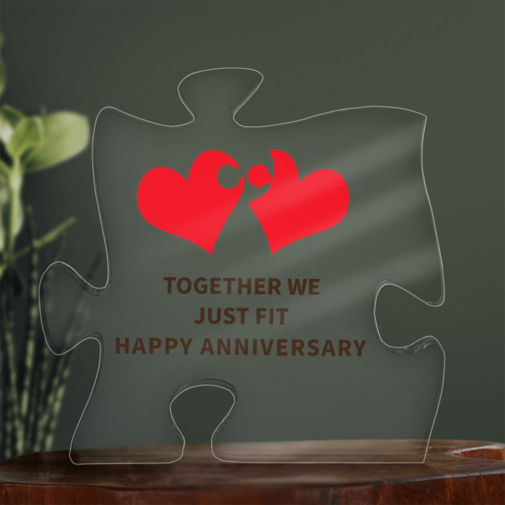 Together We Just Fit - Acrylic Puzzle Keepsake Display
