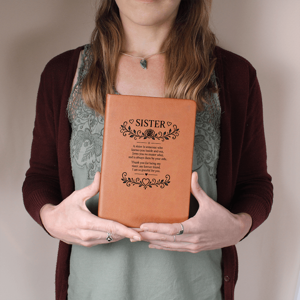 Sister - Graphic Journal with Gift Wrap + Personalized Note