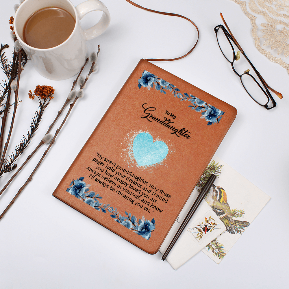 To My Granddaughter - Graphic Journal with Gift Wrap + Personalized Note