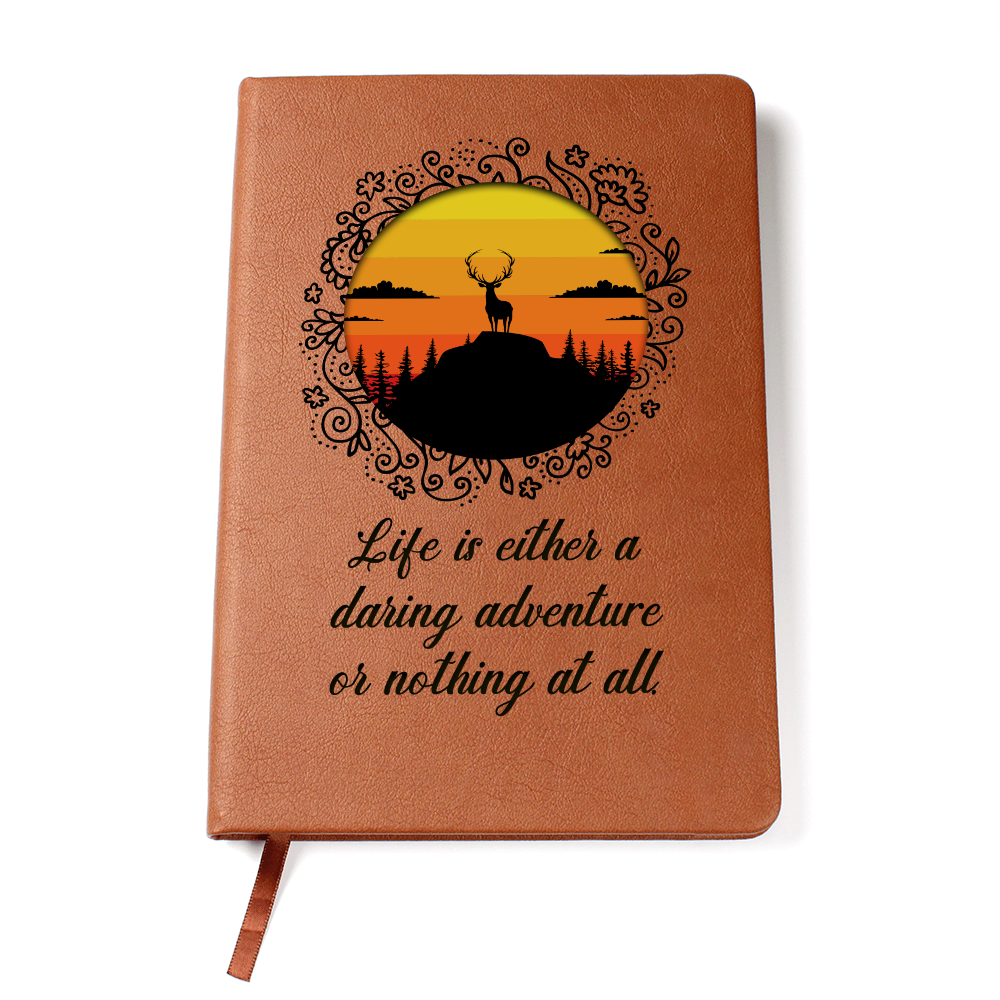 Life Is Either a Daring Adventure - Graphic Journal with Gift Wrap Bundle + Personalized Note