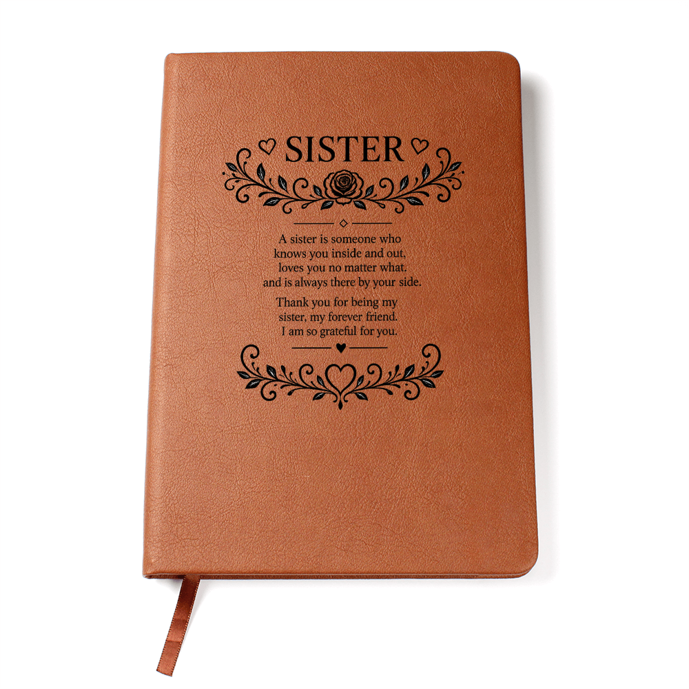 Sister - Graphic Journal with Gift Wrap + Personalized Note