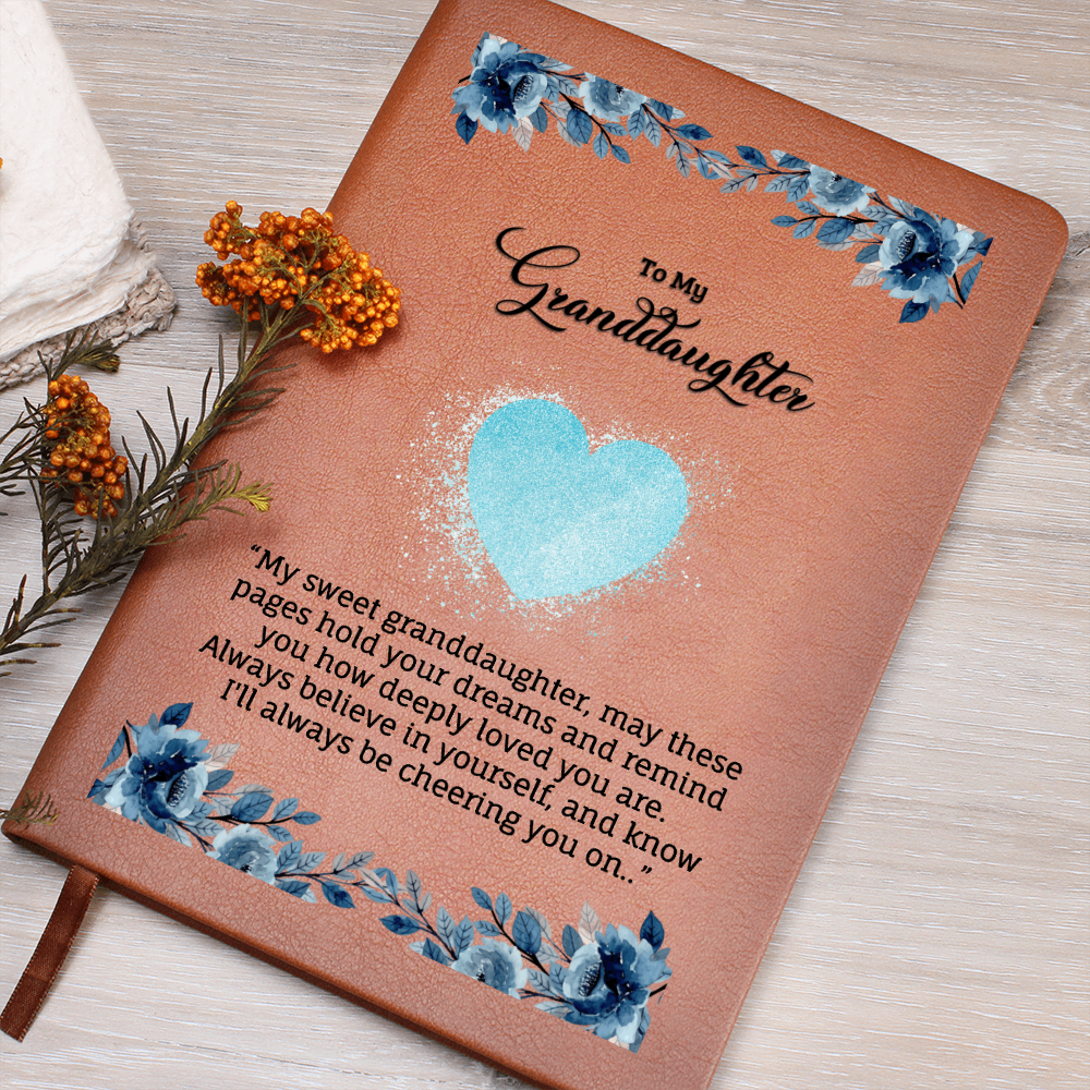 To My Granddaughter - Graphic Journal with Gift Wrap + Personalized Note