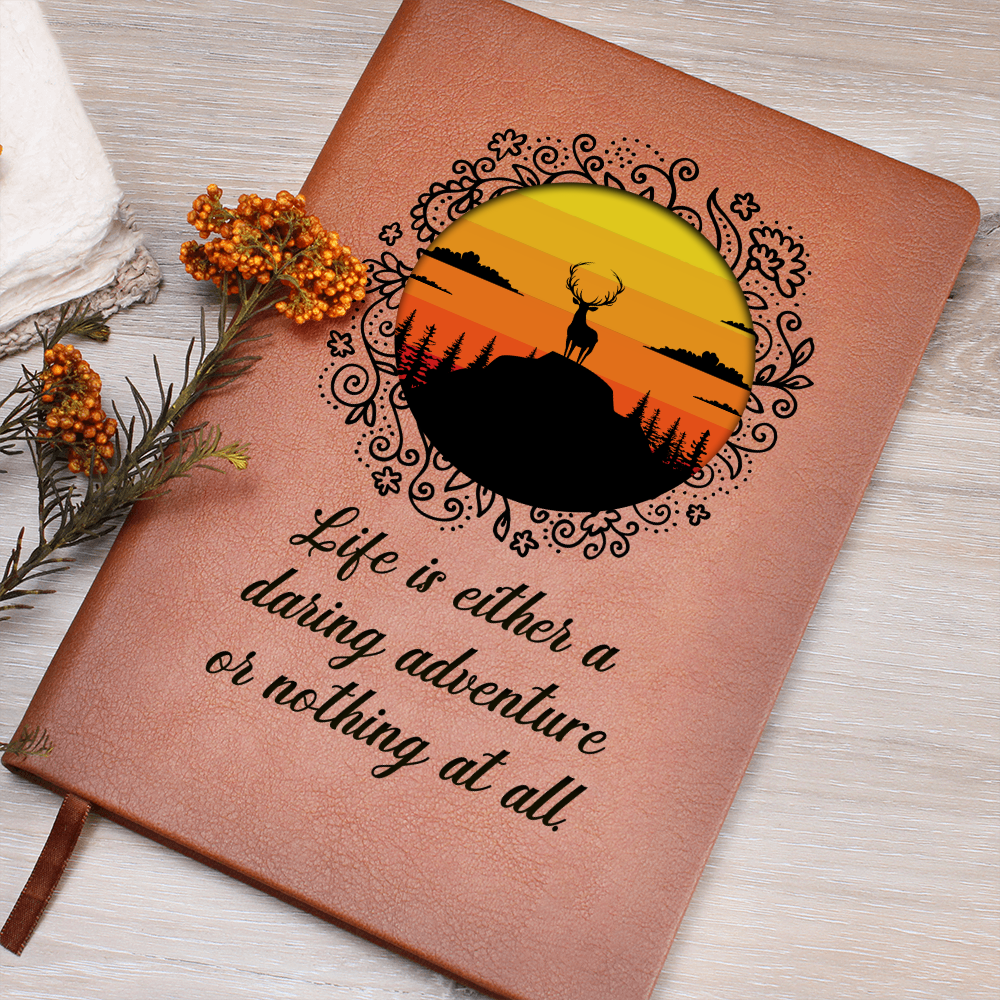 Life Is Either a Daring Adventure - Graphic Journal with Gift Wrap Bundle + Personalized Note