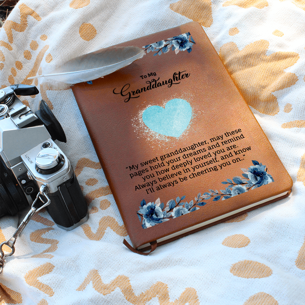 To My Granddaughter - Graphic Journal with Gift Wrap + Personalized Note