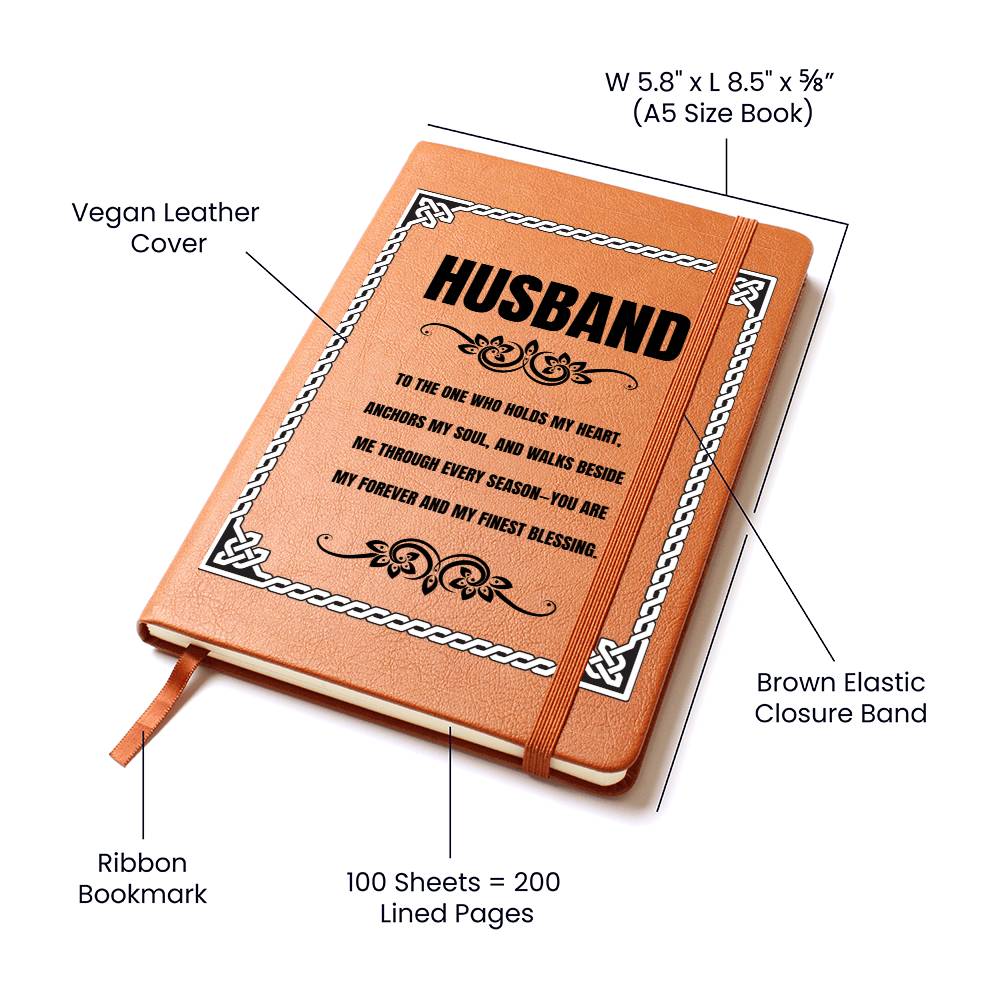 Husband - Graphic Journal with Gift Wrap + Personalized Note
