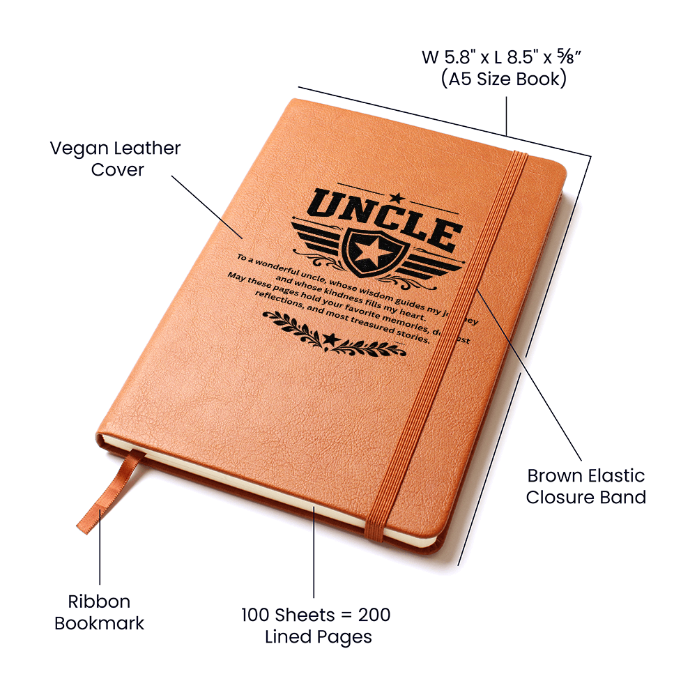 Uncle - Graphic Journal with Gift Wrap + Personalized Note