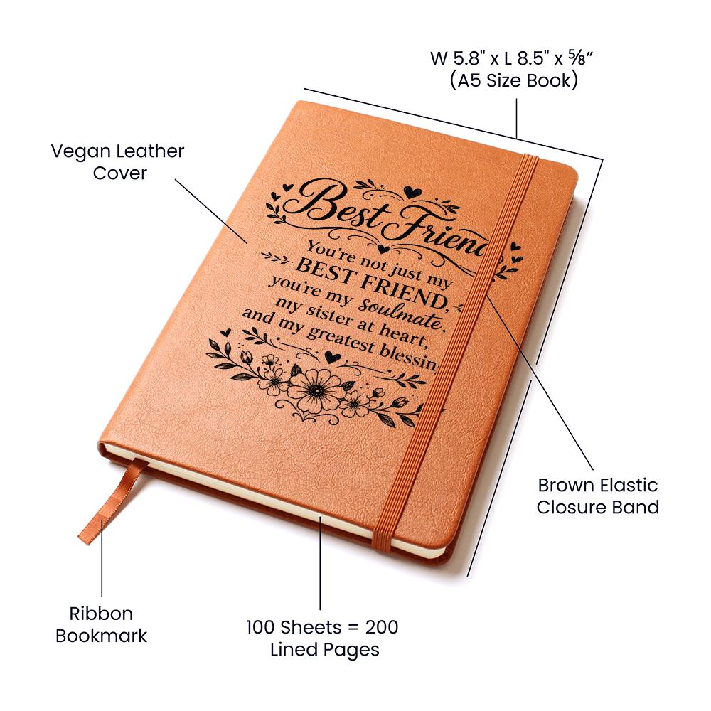 Best Friend - Graphic Journal with Gift Wrap + Personalized Note