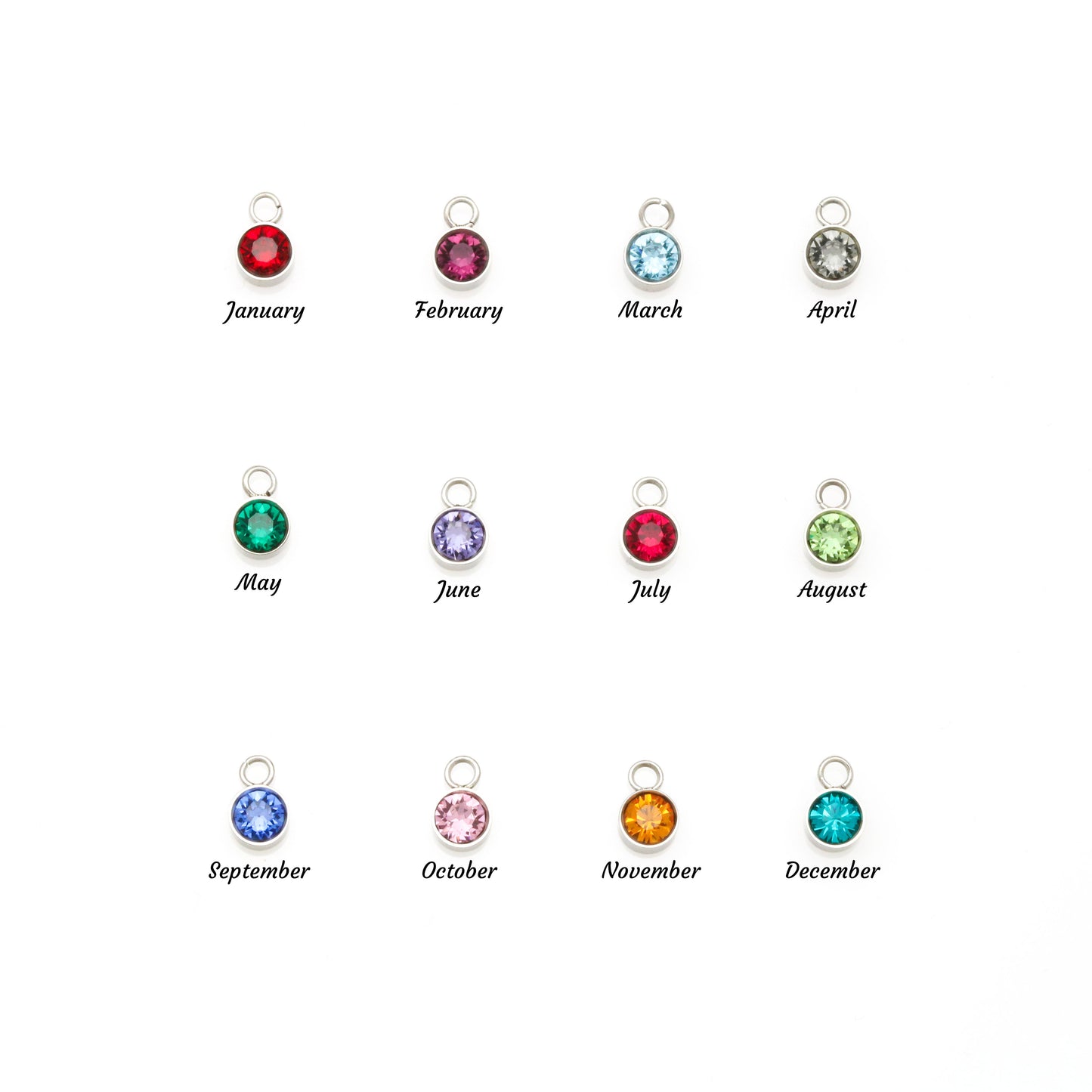 Happy Birthday - Custom Name Necklace with Birthstone