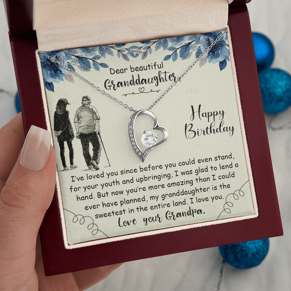 Dear Beautiful Granddaughter - Forever Love Necklace