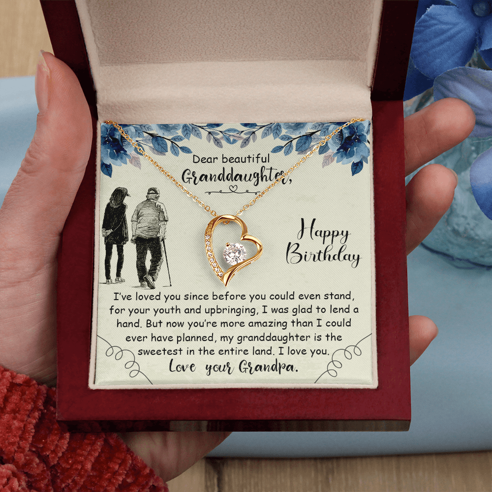 Dear Beautiful Granddaughter - Forever Love Necklace