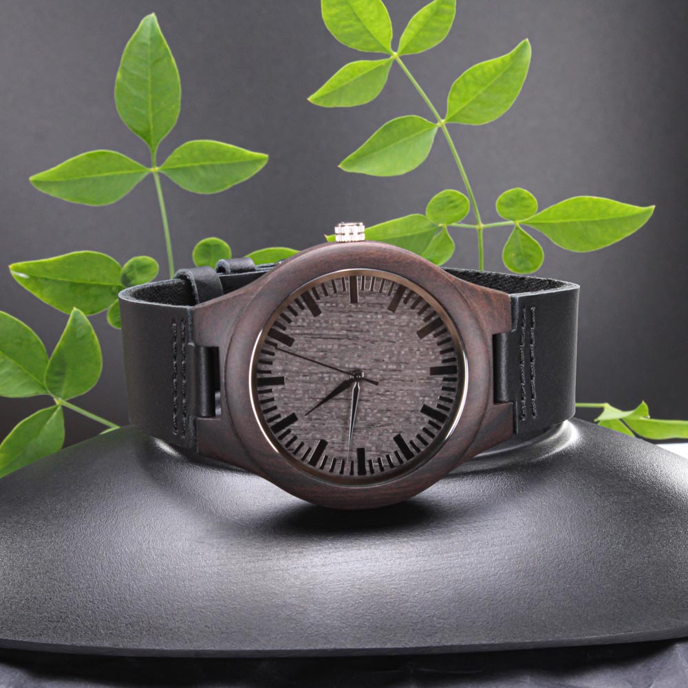 Police Officer My Hero From Daughter - Engraved Wood Watch