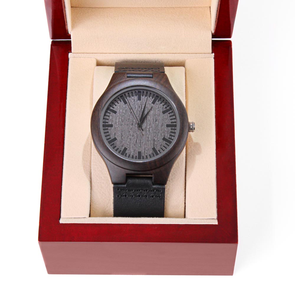 I Have Crossed Oceans - Engraved Wood Watch