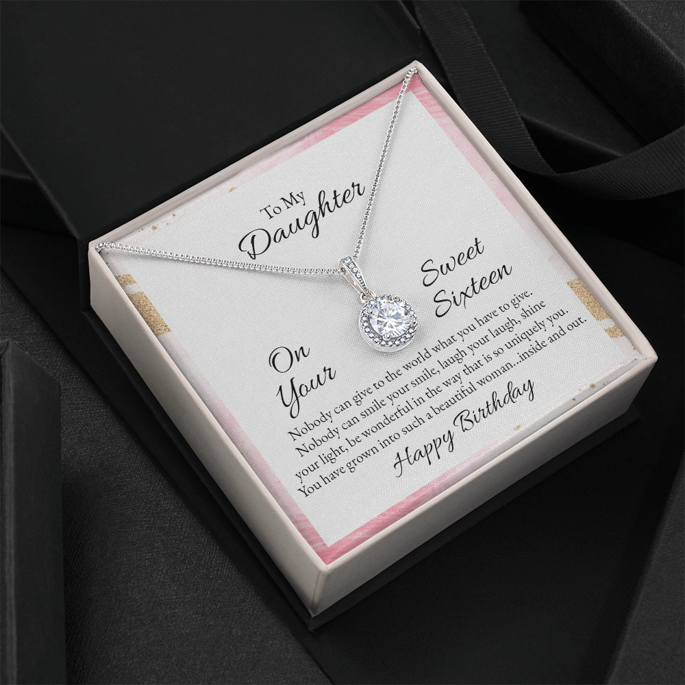 To My Daughter Happy Birthday Sweet Sixteen - Eternal Hope Necklace
