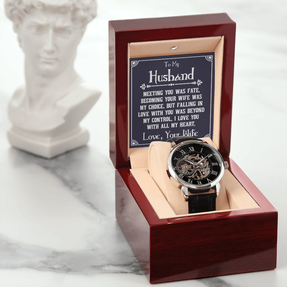 To My Husband - Men's Openwork Watch