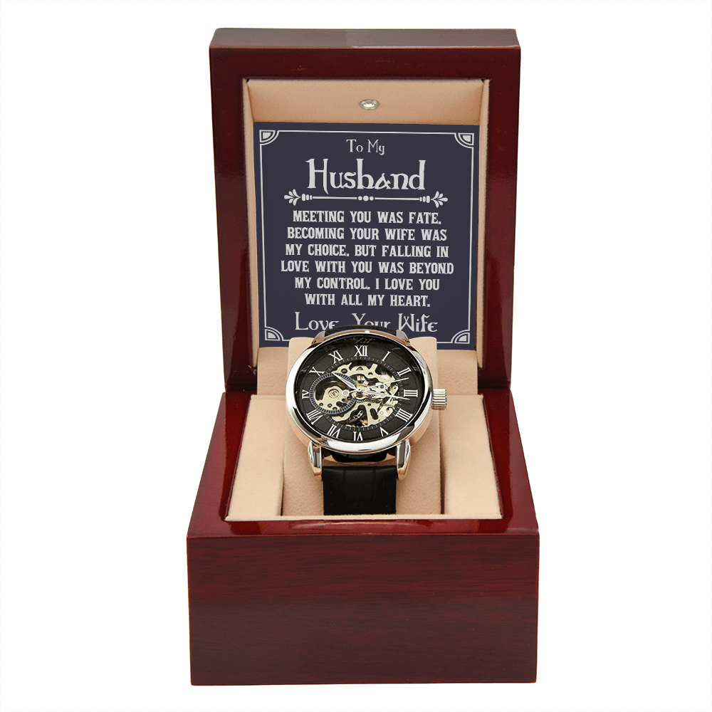 To My Husband - Men's Openwork Watch