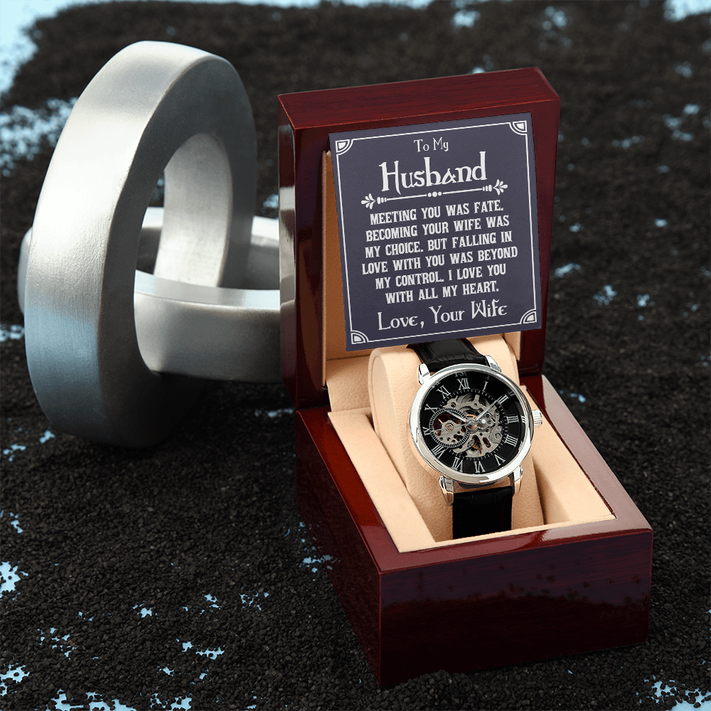 To My Husband - Men's Openwork Watch