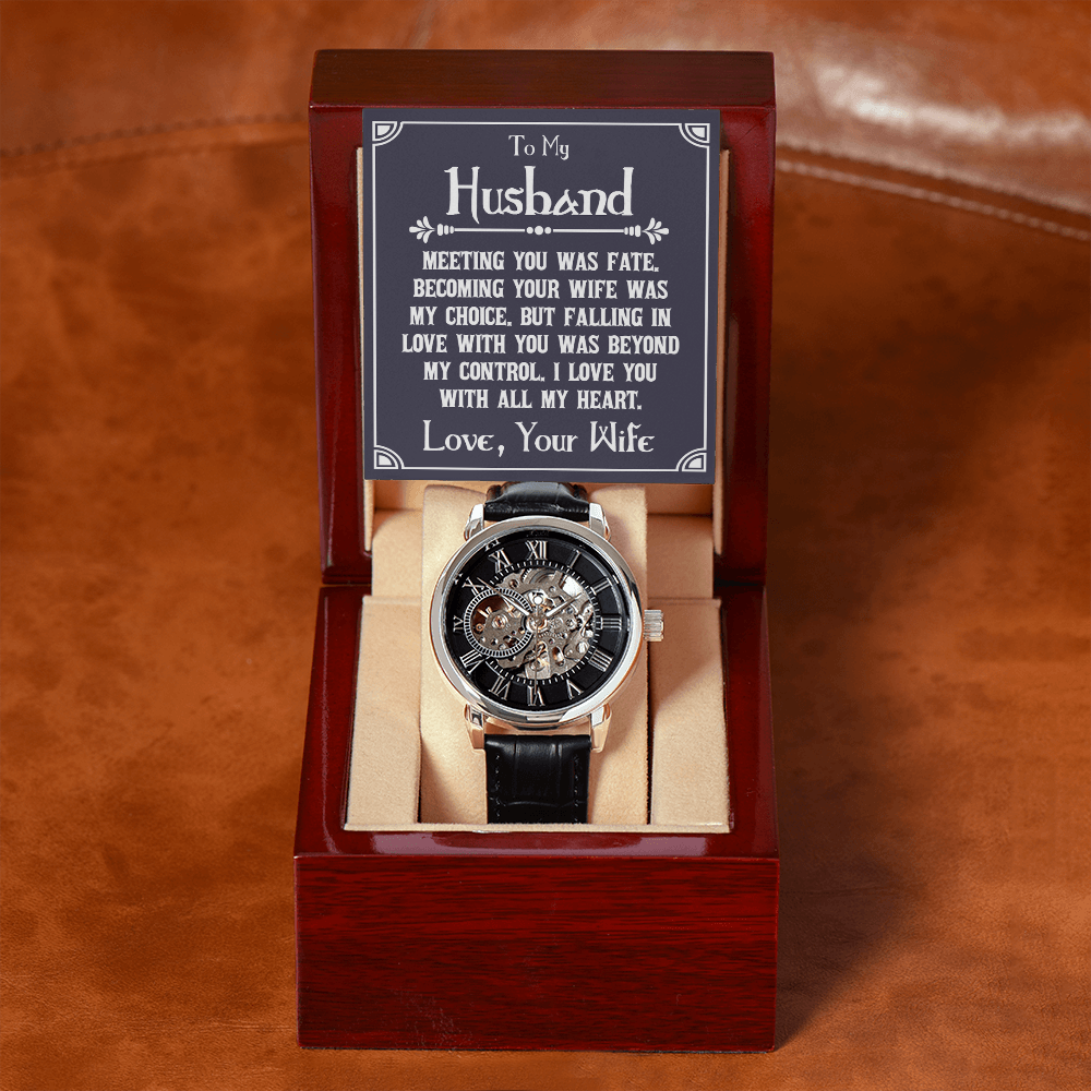 To My Husband - Men's Openwork Watch