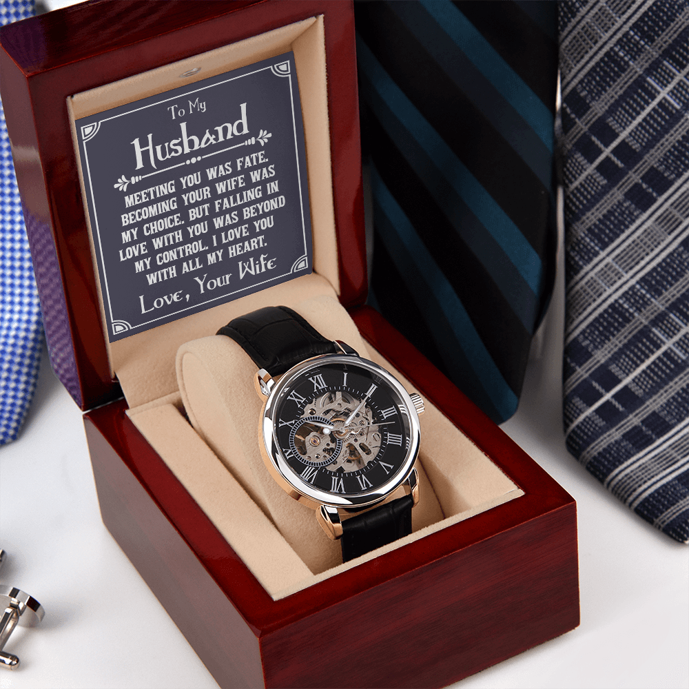To My Husband - Men's Openwork Watch