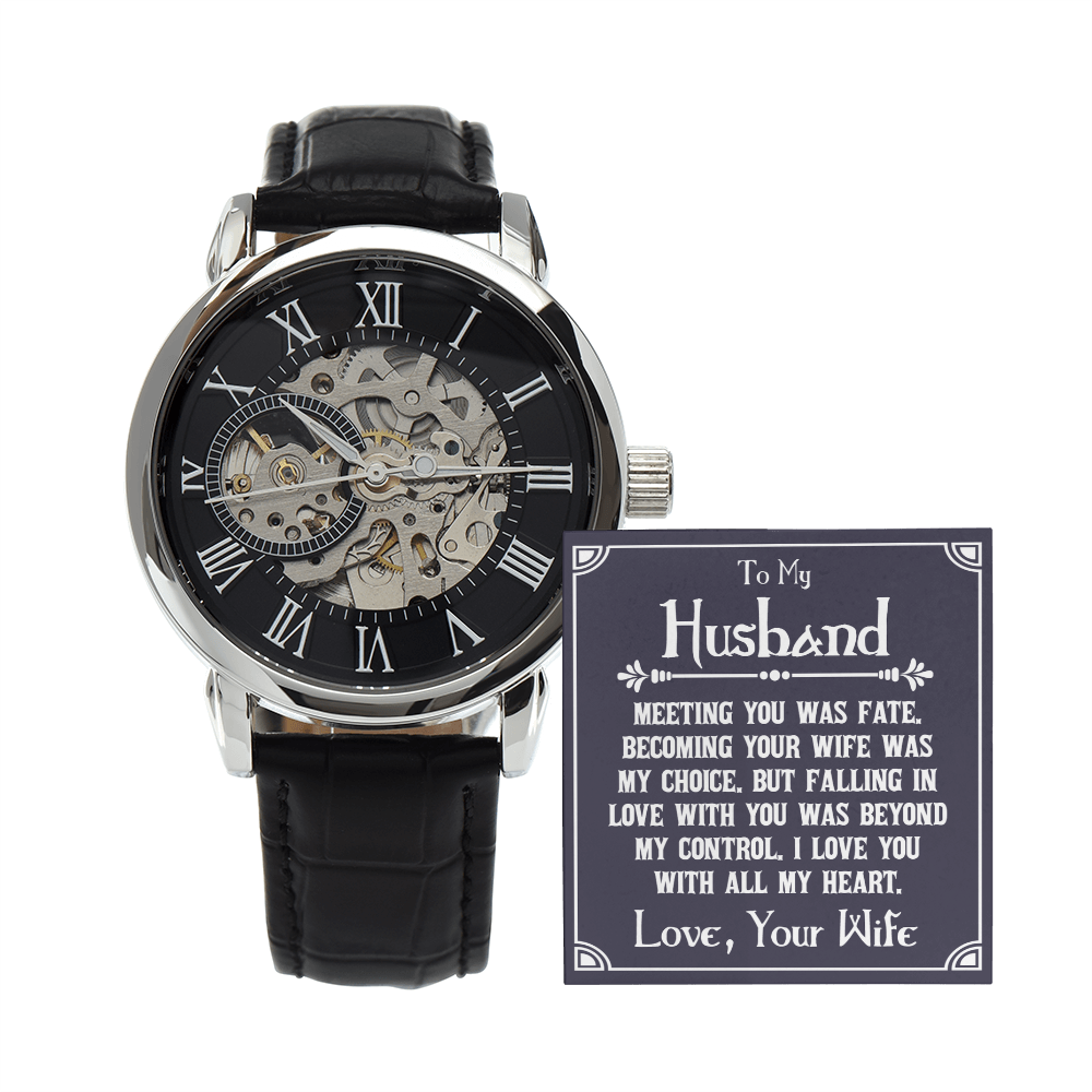 To My Husband - Men's Openwork Watch