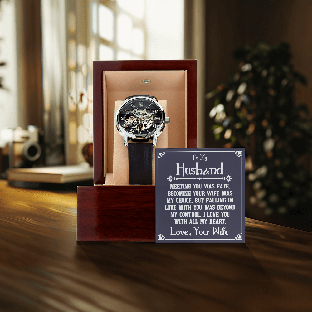 To My Husband - Men's Openwork Watch