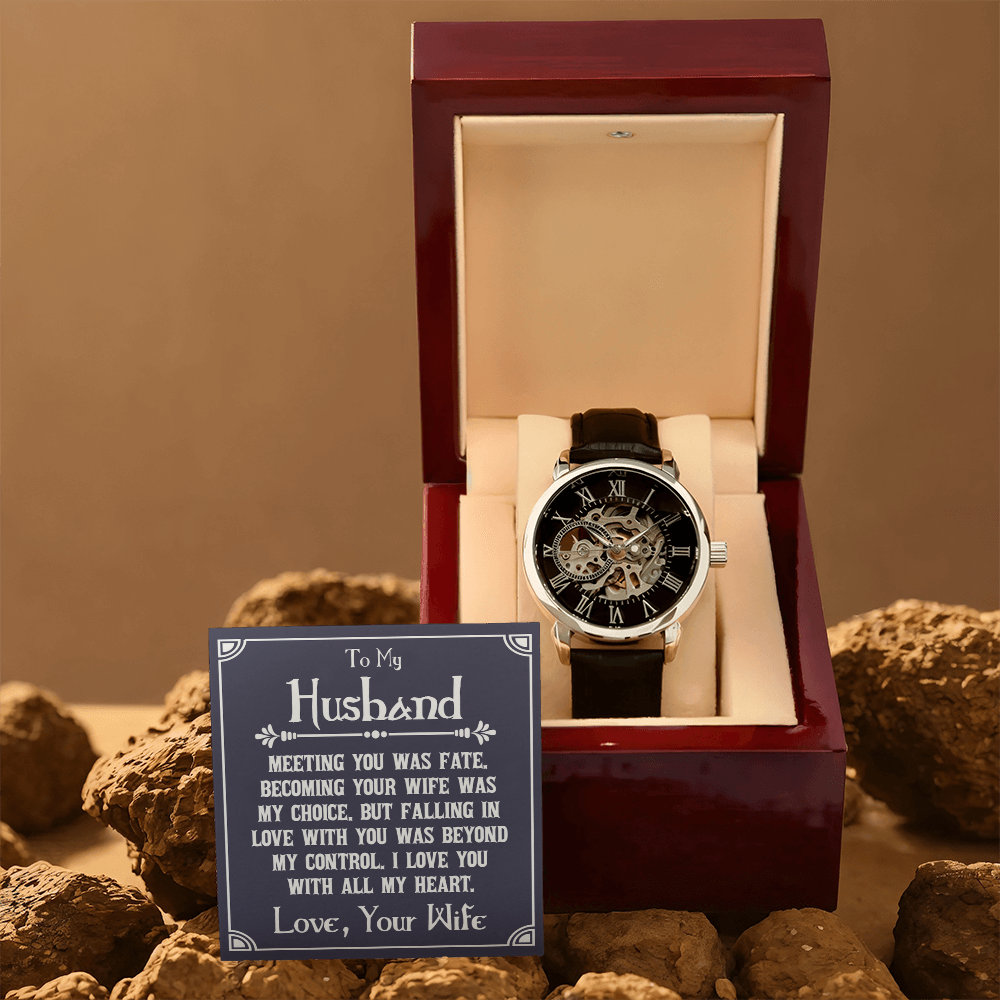 To My Husband - Men's Openwork Watch