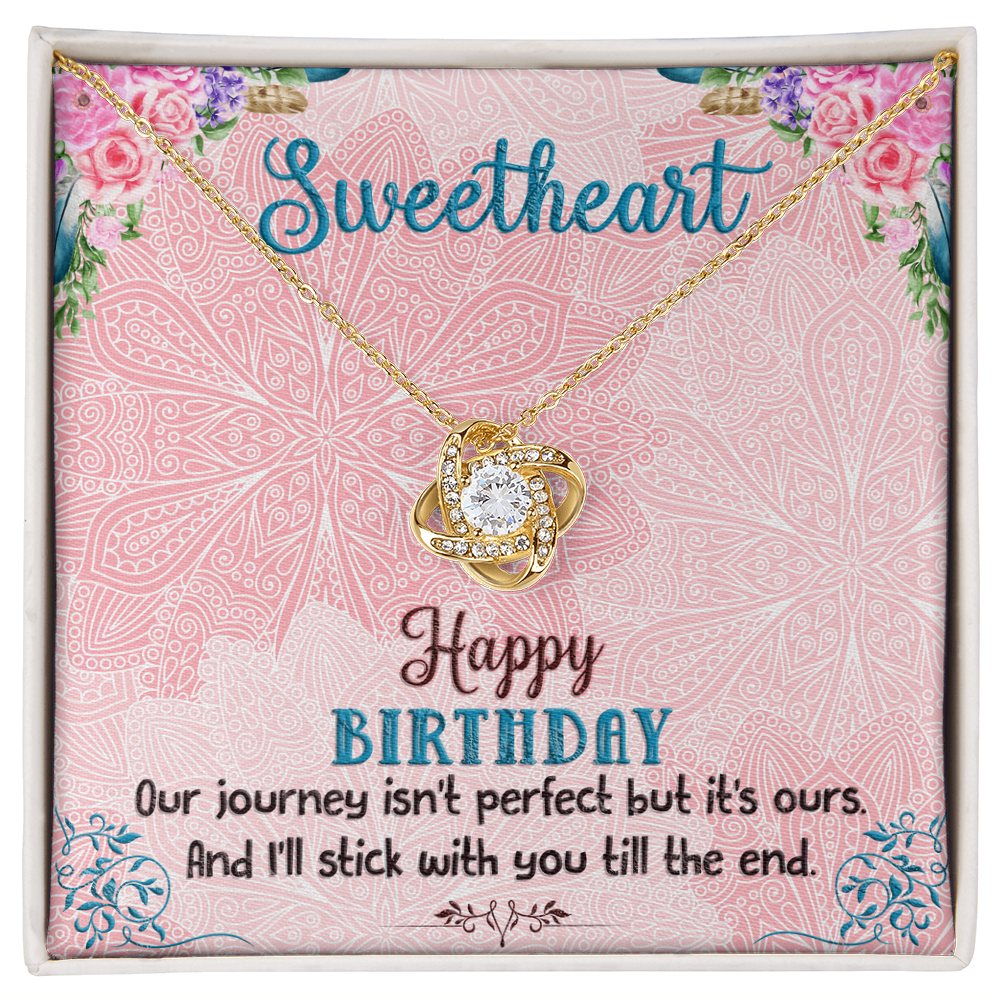 Sweetheart Happy Birthday - Love Knot Necklace