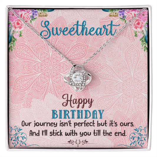 Sweetheart Happy Birthday - Love Knot Necklace