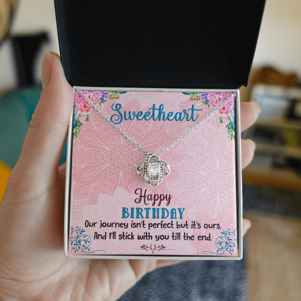 Sweetheart Happy Birthday - Love Knot Necklace