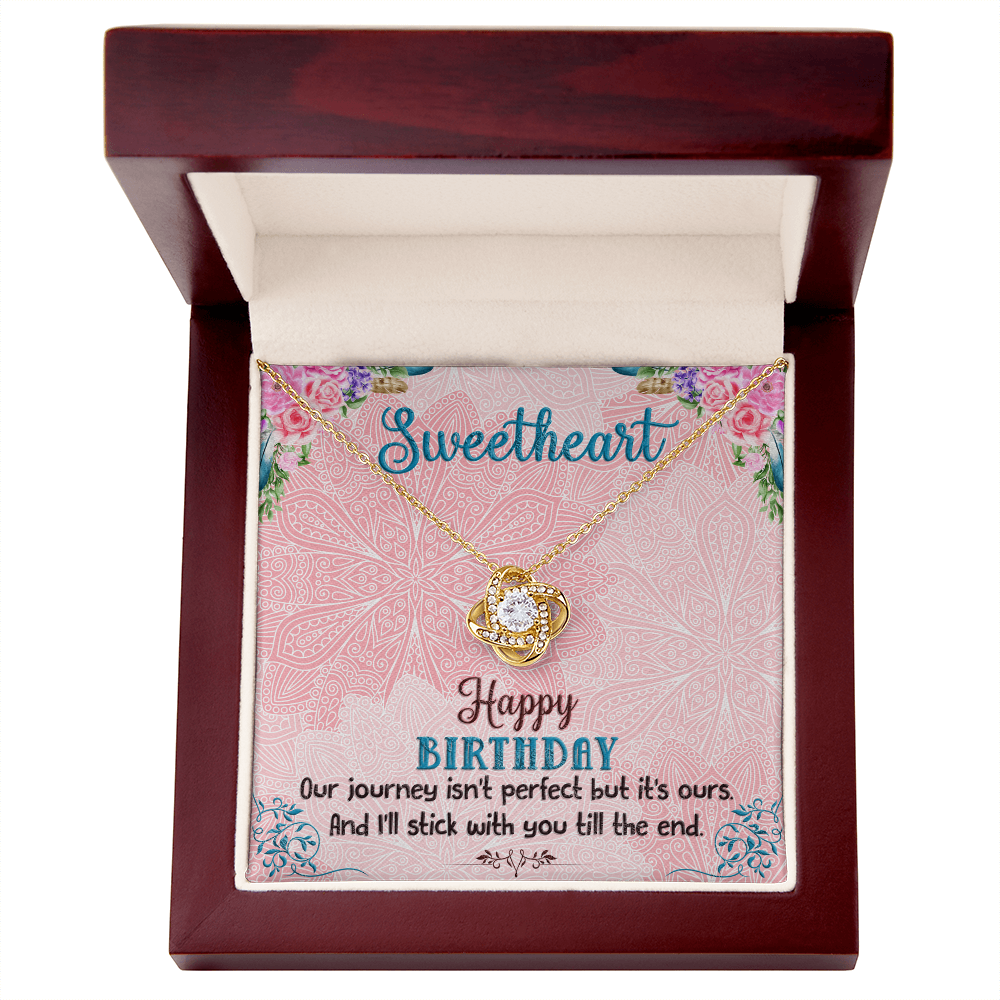 Sweetheart Happy Birthday - Love Knot Necklace