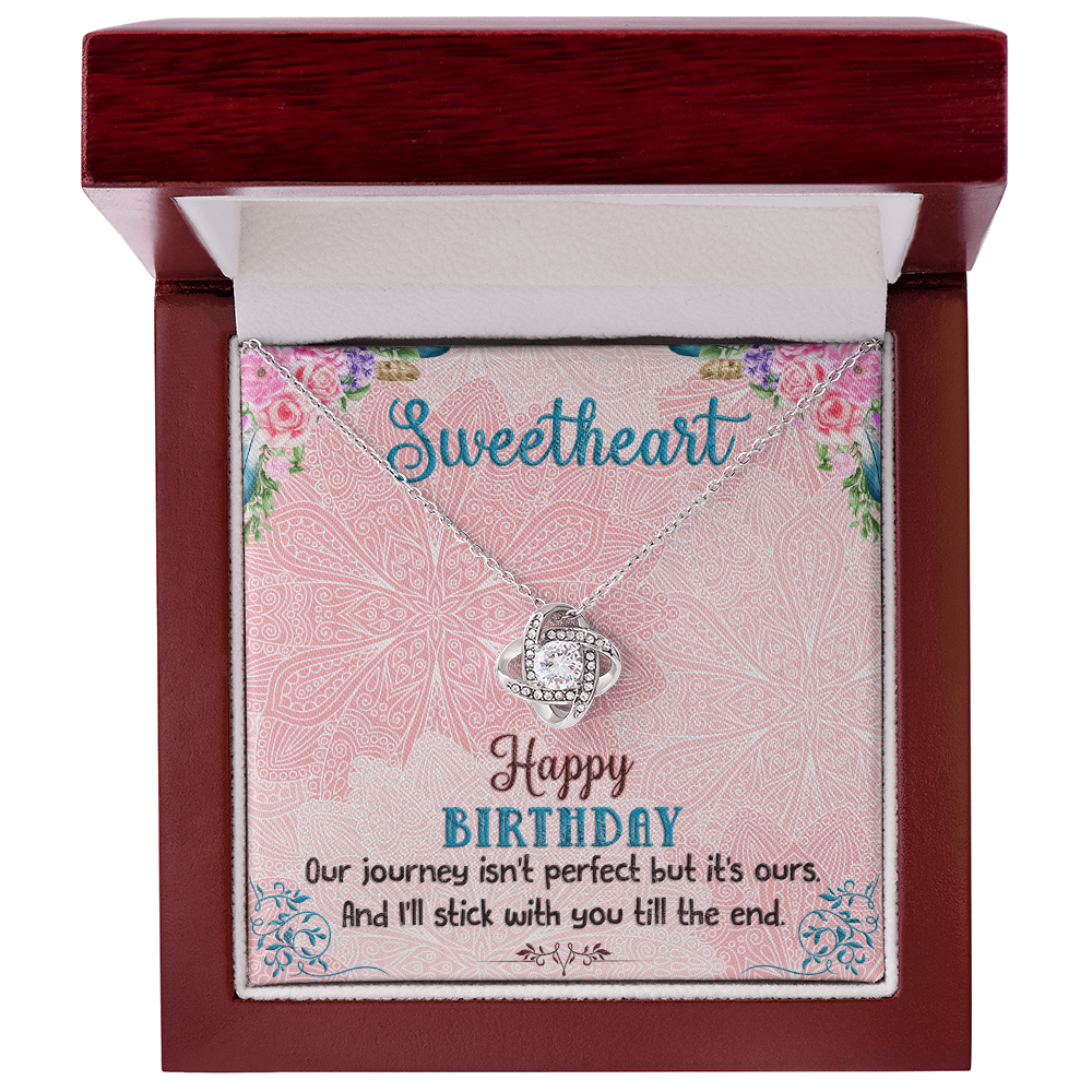 Sweetheart Happy Birthday - Love Knot Necklace