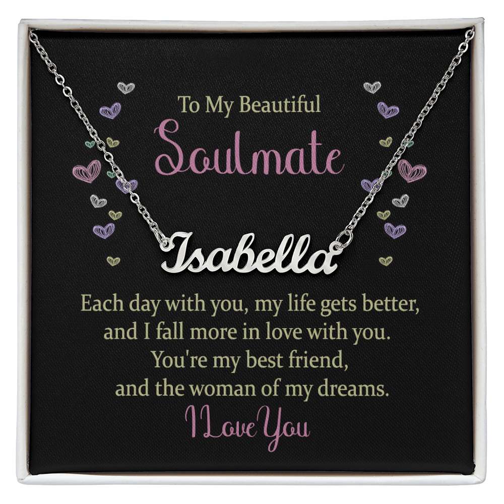 To My Beautiful Soulmate - Custom Name Necklace