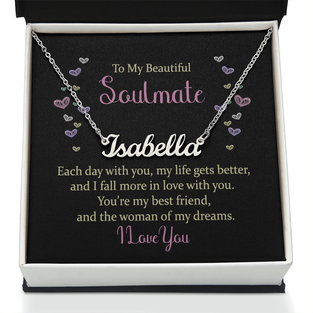 To My Beautiful Soulmate - Custom Name Necklace