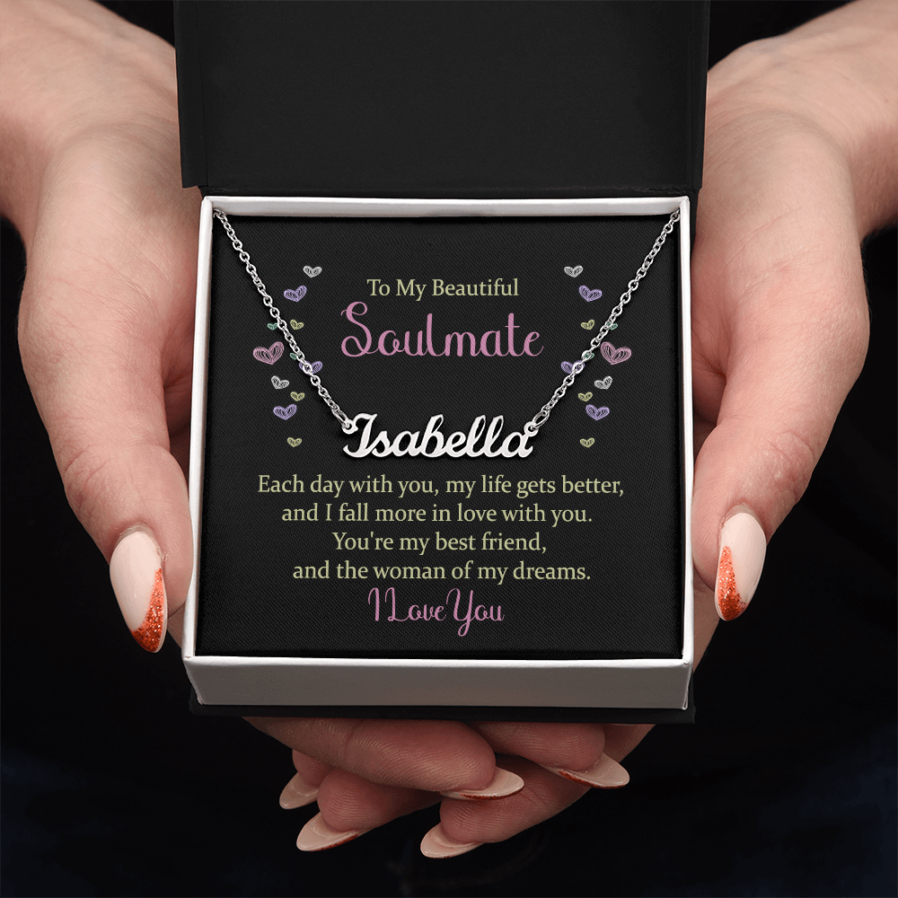 To My Beautiful Soulmate - Custom Name Necklace