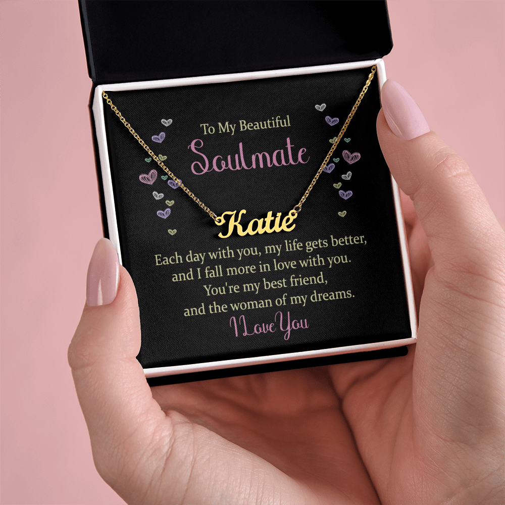 To My Beautiful Soulmate - Custom Name Necklace