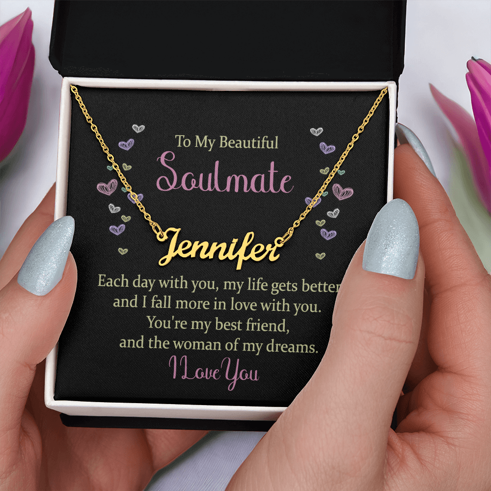 To My Beautiful Soulmate - Custom Name Necklace