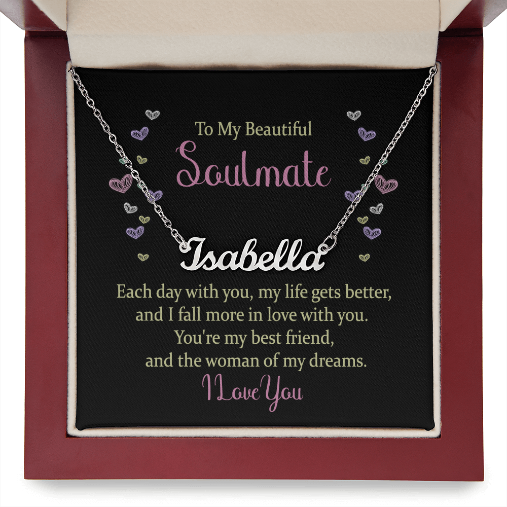 To My Beautiful Soulmate - Custom Name Necklace
