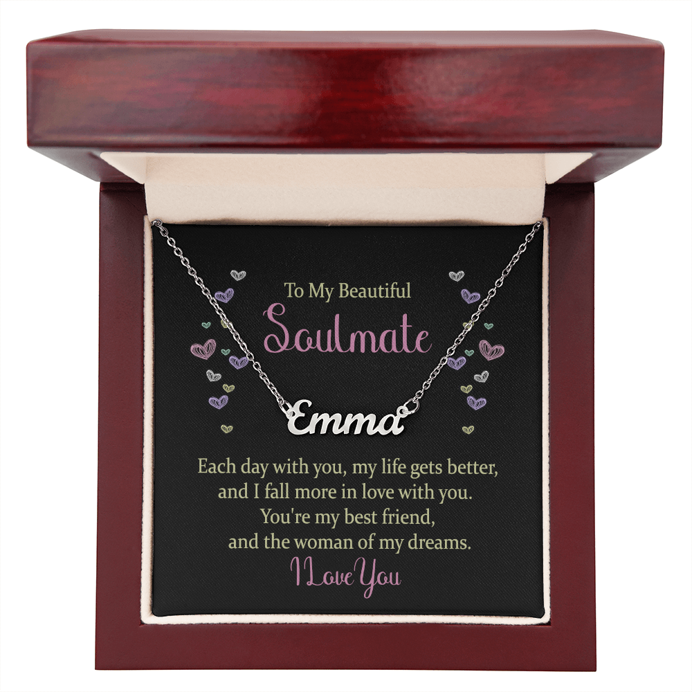 To My Beautiful Soulmate - Custom Name Necklace