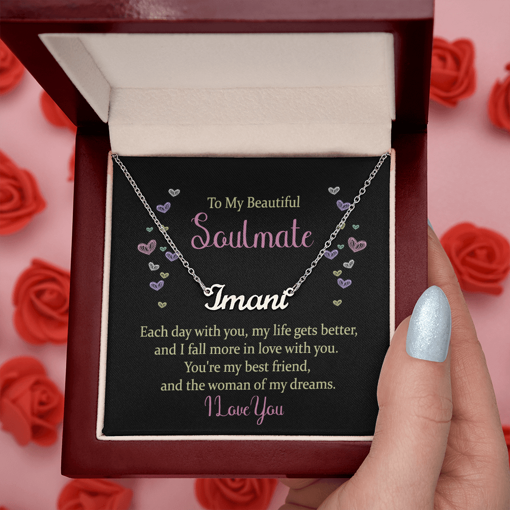 To My Beautiful Soulmate - Custom Name Necklace