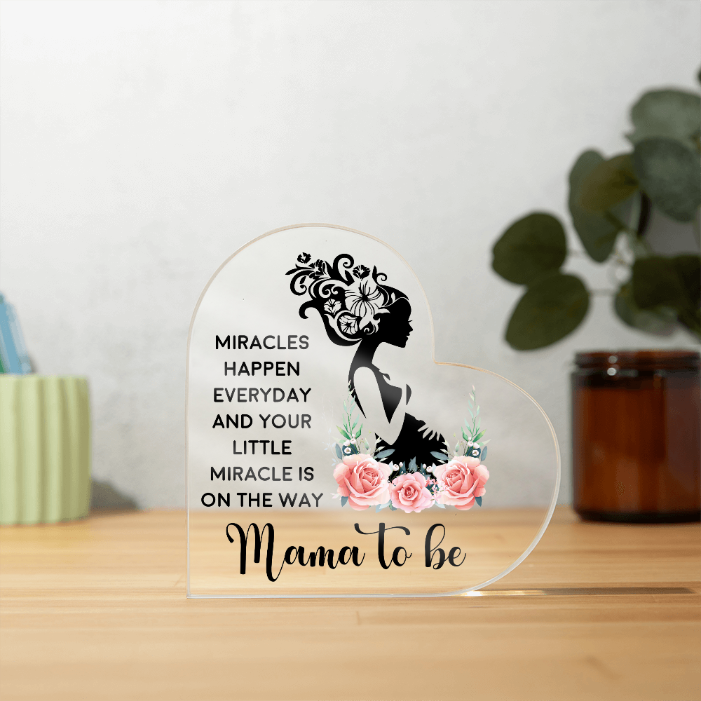 Mama To Be - Acrylic Heart Keepsake Display