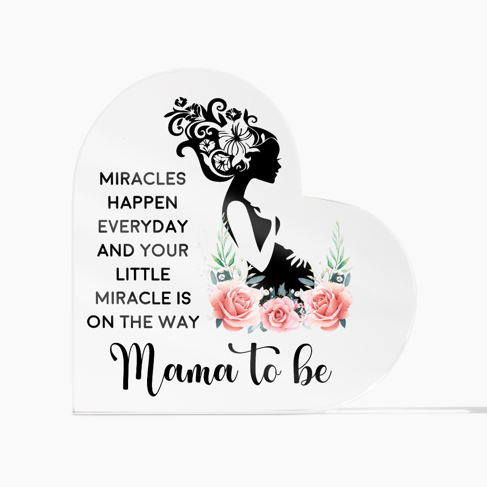 Mama To Be - Acrylic Heart Keepsake Display