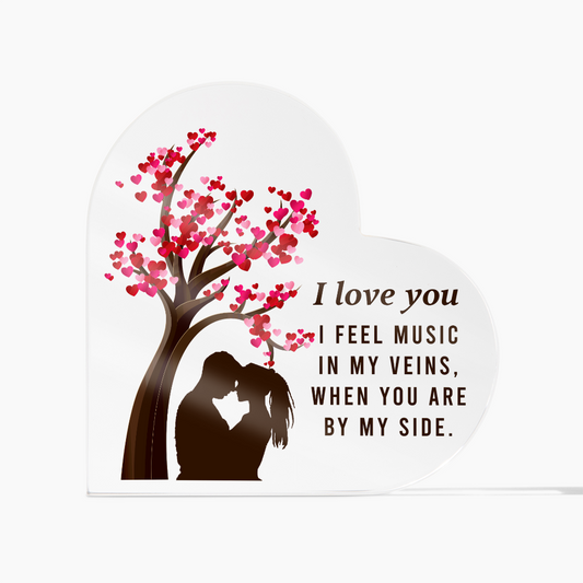 I Love You - Acrylic Heart Keepsake Display