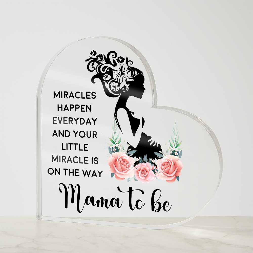 Mama To Be - Acrylic Heart Keepsake Display