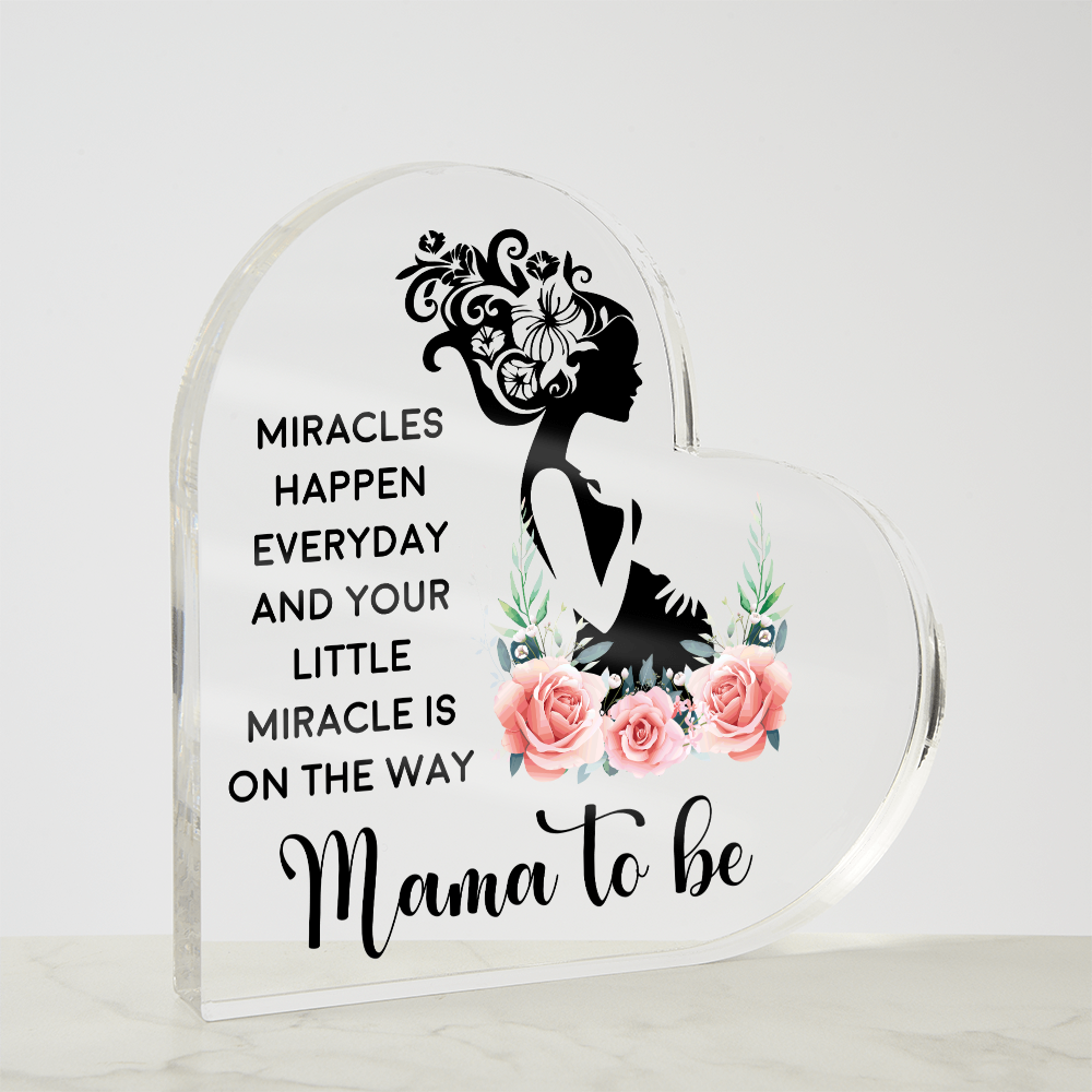 Mama To Be - Acrylic Heart Keepsake Display