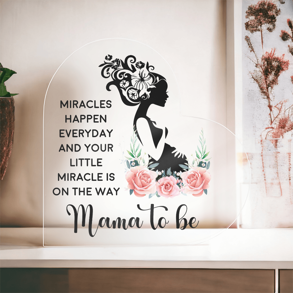 Mama To Be - Acrylic Heart Keepsake Display