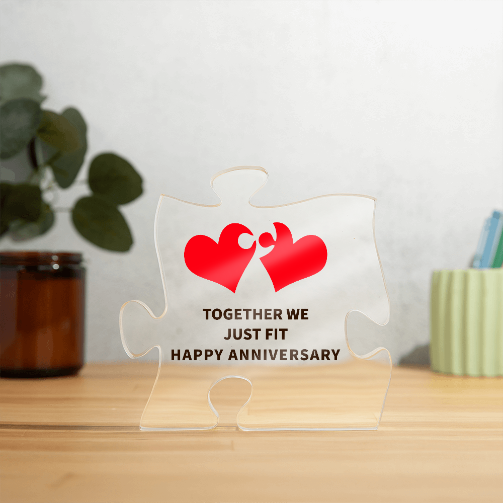 Together We Just Fit - Acrylic Puzzle Keepsake Display