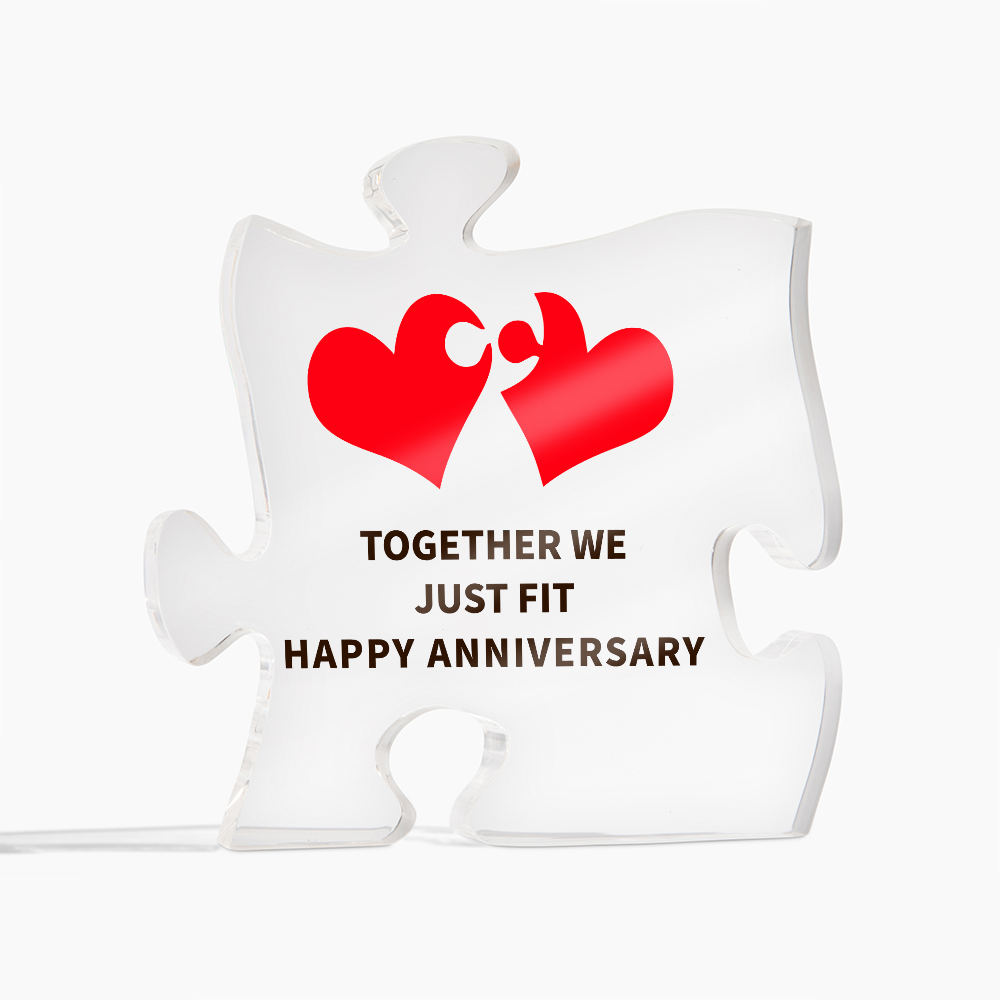 Together We Just Fit - Acrylic Puzzle Keepsake Display