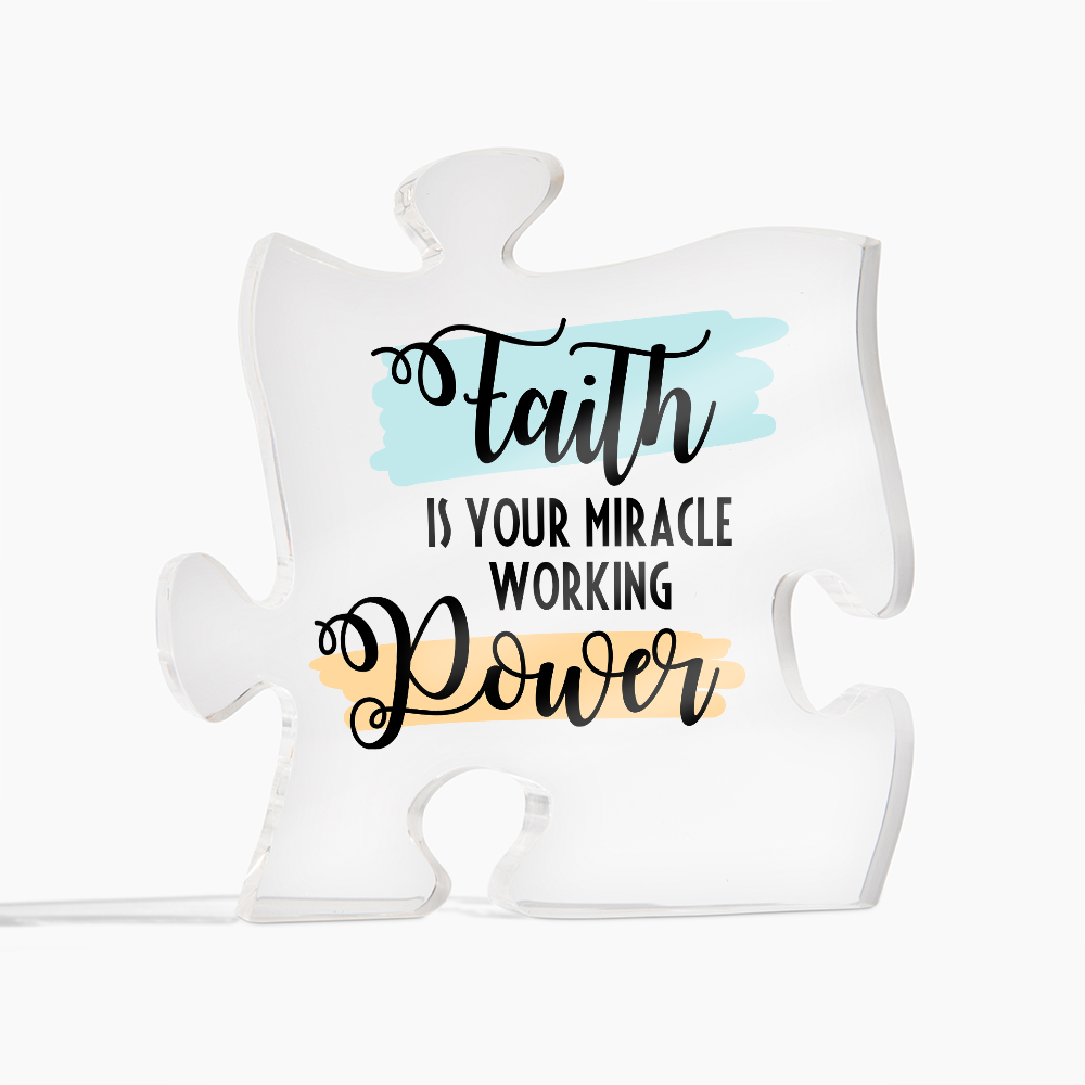Faith Is Your Miracle - Acrylic Puzzle Keepsake Display