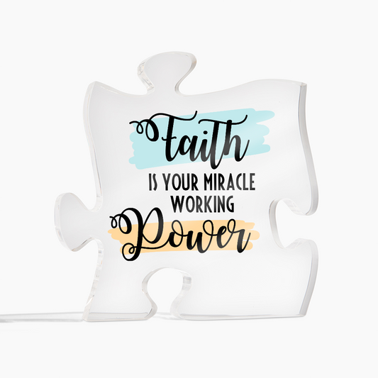Faith Is Your Miracle - Acrylic Puzzle Keepsake Display