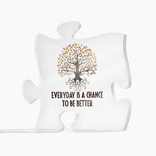 Everyday Is a Chance - Acrylic Puzzle Keepsake Display